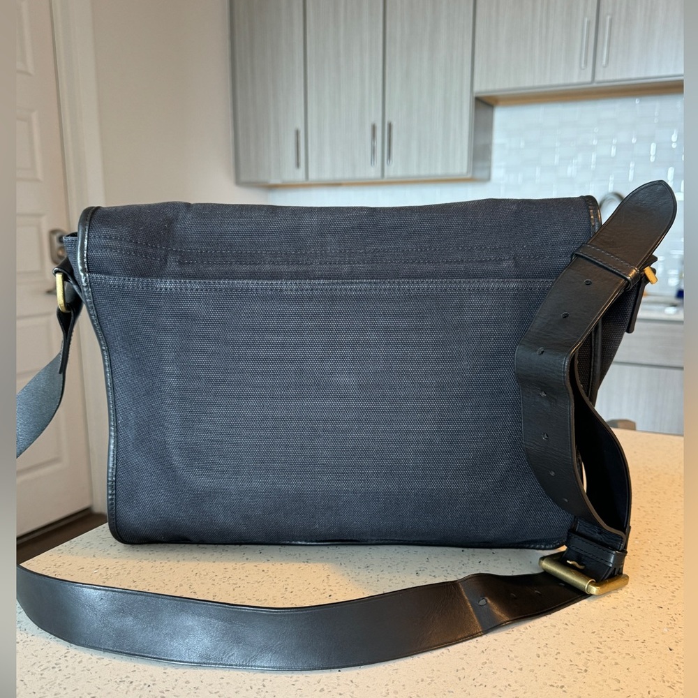 MULBERRY Messenger Satchel Document Shoulder Bag Gray Canvas - Picture 5 of 16